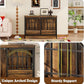 COZPAW 52 Inch Dog Crate Furniture, Extra Large Dog Kennel Indoor for XLarge Breed, Heavy Duty Dog Cage with Double Elegant Arched Doors, Decorate as TV Stand & End Table-Retro Brown