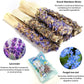 Abizoo Sweet Bamboo Rabbit Chew Sticks Treats and Toys 8Pcs Natural Hay with Forget-Me-Not Lavender for Bunny Guinea Pig Chinchilla Dental Care