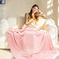 NEXHOME PRO Soft Blankets Pink Twin Size, Cozy Throw Blanket for Couch, Warm Reversible Knit Blanket for Women, Fuzzy Lightweight Throws for Sofa, Bed, Picnic, Heather Hot Pink, 60 x 80 inches