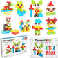 PicassoTiles 102pcs Pixel Magnetic Puzzle Cube 1” Pixel Mix & Match Toys with Ideabook STEM Education Learning Building Block Magnets Construction ToySet Stacking Creative Kit for Kids Age 3+ PMC102