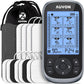 AUVON 3-in-1 TENS Unit Muscle Stimulator, EMS Massage Machine with 40 Intensities for Gradual Shoulder, Sciatica, Back Pain Relief, 24 Modes Rechargeable Electronic Pulse Massager with 12 TENS Pads