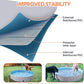 Yaheetech Grey Hard Plastic Dog Pools for Small Medium Large Dogs Puppies Pet Collapsible Bath Pool Tub for Outdoor/Home Use, Pet Repair Patches Included, XL