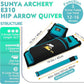 SUNYA Archery Hip Quiver for Arrows. Includes 3 Tubes Arrow Holder, Accessories Pockets and Waist Belt. Fit for Compound and Recurve Bow Practice.