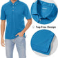 MAGCOMSEN Men's Polo Shirts 3 Buttons Casual Work T Shirts Quick Dry Short Sleeve Golf Shirt Pique Jersey Outdoor Performance