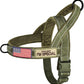 Forestpaw No Pull Dog Harness - Soft Flannel Padded Tactical Dog Vest Harness with Quick Release Buckle, Adjustable Reflective Pet Harness for Large Dogs Walking Training,Green XL