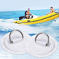 TOBWOLF 6 Pack Stainless Steel D-Ring Patch for Inflatable Boat Kayak Dinghy SUP, D-Ring PVC Patch Stand-Up Paddleboard Canoe Rafting Accessories, NO Glue Included