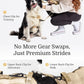 2025 New Edition, Fei & Eve MagEase Dog Harness - 3-Second Magnetic Buckles | 3-Point No-Pull Control | Heavy-Duty 900D Nylon | Dual Safety Handles | Breathable Mesh | Adjustable Fit,X-Large,Champagne