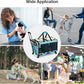 MILADA Large Cat Carrier for 2 Cats, Soft Big Pet Carrier with Wheels, Double Cat Carrier on Wheels, Rolling Pet Carrier for Travel Hiking Shopping and Camping（Not for Air Travel）, Blue
