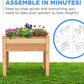 Jumbl Raised Canadian Cedar Garden Bed | Elevated Wood Planter for Growing Fresh Herbs, Vegetables, Flowers, Succulents | 34x18x30”