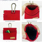 Dog Treat Pouch, Red Pocket Sized Pet Training Pouch, Cotton Fabric, Hand Free Dog Walking Bag with Carabiner, Self-Closing Pet Feed Snack Reward, for Puppy Travel or Outdoor Use
