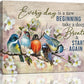 Bird Wall Art Farmhouse Flower Branch Pictures Rustic Country Birds Wall Decor Floral Canvas Print Painting Artwork for Bathroom Living Room Bedroom 16"x20"