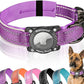 Upgraded AirTag Dog Collar, IP68 Waterproof Dog Collar with Apple Air Tag Holder, Reflective Adjustable Heavy Duty Dog Collars with Soft Padded for Small, Medium and Large Dogs,Purple, XL