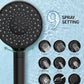 SR SUN RISE Filtered Shower Head with Handheld, High Pressure 9 Spray Mode Matte Black Showerhead with Filters, detachable shower head,Water Softener Filters Beads for Hard Water - Remove Chlorine