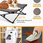 KingCamp Elevated Dog Bed for Small Dogs, Outdoor Raised Cooling Pet Cot Bed with Washable Breathable Mesh & No-Slip Feet Perfect for Camping, Backyard, Indoor Use (S, Black)