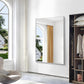 Silver Bathroom Mirror,55x36 inch Wall Mirror for Bathroom Wall Mounted,Large Rectangle Mirror for Bathroom Over Sink,Modern Metal Frame for Living Room,Bedroom Entryway,Horizontal/Vertical