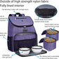 BAGLHER丨Dog Travel Bag, Airline Approved Pet Supplies Backpack, Dog Travel Backpack Accessories Set with 2 Silicone Collapsible Bowls and 2 Food Baskets. Purple