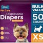 Inspire Pet Care Dog Diapers Female Dogs | Bulk Value Doggie Incontinence, Accidents, for Heat, Pee or Period and Housebreaking (X-Small (50 Count))