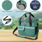 BAGLHER Dog Travel Bag for Supplies - Double-Layer Airline Approved Weekend Pet Travel Organizer Set for Dog and Cat Tote with 2 Pet Food Containers and 2 Collapsible Silicone Bowls Green