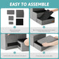 Dog Stairs with Storage, 3-Step Wider Sturdy Dog Steps for Small/Medium/Large Dogs and Older Cats, Folding Doggie Ramp for Bed/Couch/Car Hold Up to 180 lbs (16.7" H, Grey)