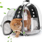 Lollimeow Cat Carrier Backpack, Bubble Expandable Backpack Carrier, Pets and Small Dogs,Airline-Approved, Designed for Travel, Hiking, Walking & Outdoor Use (Back Expandable-Black)