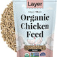 Organic Chicken Feed – Layer Pellet, Non-GMO, USA Grown, 16% Protein, Corn-Free, Soy-Free, Non-Medicated Feed for Chickens, 2 lbs Sample