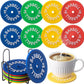 8 Pcs Barbell Bumper Plate Cool Coasters Round Silicone Coasters Weight Plate Coaster with Rack Holder for Gym Lovers Gym Accessories(Colorful)