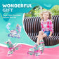NEMONE Mermaid Inline Skates, 4 Sizes Adjustable Skates for Girls Kids with Light up Wheels, Indoor Beginner Outdoor for Kids Ages 4-6 5-8 6-12 8-12