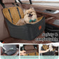 Dog Booster Car Seat for Up to 35lbs Pets,Easy to Install,Fully Detachable and Washable,Anti-Slip Base,Snug Puppy Car Seat with 2 Clip-On Leashes(Black/Coffee,Medium)