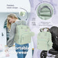 RUVALINO Diaper Bag Backpack-Multifunction Baby Travel Bag with Changing pad, Insulated Bottle Holders & Pacifier Case, Large Capacity, Waterproof, Mint Green