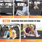 Dog Car Seat Cover for Back Seat, Larger Dog Car Bed Cover with Hard Bottom, Backseat Extender Hammock for Full SizeTruck/SUV 8 Panels - Black
