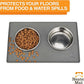 Neater Pet Brands Neater Mat - Waterproof Silicone Pet Bowls Mat - Protect Floors from Food & Water (19" x 12", Gunmetal)