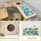Wooden Hamster Cage Platform Set 9 Pack Wood Juvenile Chinchilla Shelves, Squirrel L-Shape Corner Ledge with Hole Cooling Standing Board, Rat Cage Accessories for Gerbil Small Animal Climbing