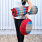 Leewadee Meditation Cushion Set – 1 Round Zafu Meditation Pillow and 1 Square Roll-Up Zabuton Meditation Mat, Pillows Bundle Filled with Kapok