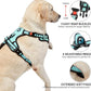 NESTROAD No Pull Dog Harness,Adjustable Oxford Dog Vest Harness with Leash,Reflective No-Choke Pet Harness with Easy Control Soft Handle for Large Dogs(X-Large,Turquoise)