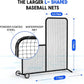 Yes4All Portable L-Screen Baseball 7x7ft with 2 Baseballs, Rubber Wheels - L Screen Baseball for Batting Cage, Protective Pitching Screen Net Double Layers, Carry Bag Included