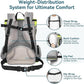 Petsfit Pet Backpack Carrier Easy-Fit Dog Travel Backpack Carrier for Hiking Walking Cycling Suitable for Small Medium Dogs Cats and Rabbits up to 22 Pounds, Green