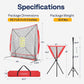 VIVOHOME Baseball Softball Hitting Net with Large Ball Collection System, 7 x 7 ft Baseball Batting Pitching Net with Tee, 2 Strike Zone, Carry Bag