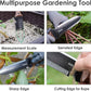 Hori Hori Garden Knife, Garden Tools with Sheath for Weeding,Planting,Digging, 7" Stainless Steel Blade with Cutting Edge, Full-Tang Wood Handle with Hanging Hole