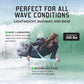 THURSO SURF 42'' Body Boards for Beach Pool Lightweight PE Core IXPE Deck HDPE Bottom FRP Stringers High Performance Body Board with Double Swivel Surf Leash and Bodyboard Bag Lightning
