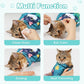 Cat Grooming Wrap, Cat Wrap for Cutting Nails, Self-Adherent Fabric Wrap for Cats, Cat Burrito Wrap Anti-Scratch, Anti-Escape, Multifunctional Swaddle Wrap Pet Tool 27.5×27.5"