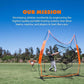 Bownet Portable Street Hockey Net with Padded Posts, Ground Frame, and Carrying Bag (4'6" x 3'6")