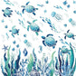 decalmile Under The Sea Seaweed Wall Decals Sea Turtle Ocean Grass Jellyfish Wall Stickers Baby Nursery Bedroom Bathroom Wall Decor