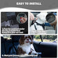 2 and 1 Center Console Dog Car Seat & Carrier for Small Dogs, Large Leather Dog Car Bed with Storage Pocket, Waterproof PVC Leather Seat Travel Bed for Front & Back Seat, Clip-On Safety Leash
