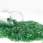 TWINKLING High Luster Round Fire Glass Stones,Glass Marbles,Glass Pebbles,Glass Beads Gems for Fire Pit Vase Fillers Crafts Aquarium Garden Decoration,3-6mm,1-Pound Jar (Light Green)