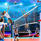 Shappy Volleyball Antenna Pole Set Volleyball Training Equipment Beach Sports Indoor Outdoor Accessories Fiberglass Collapsible Referee Antennae Poles with Sleeve