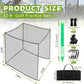 Soulchen 10 Feet Golf Batting Cage Netting Golf Practice Hitting Nets with 12 Spring Snaps 1 Storage Bag 4 Clips 1 Quick Installation Tool 1 Rope for Indoor, Outdoor & Backyard Practicing