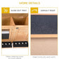 PawHut Wooden Rabbit Hutch Bunny Hutch Cage Guinea Pig with Waterproof Roof, No Leak Tray and Feeding Trough, Indoor/Outdoor, Natural