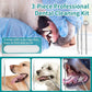 Dog Plaque Tartar Remover, Electric Toothbrush Teeth Cleaner Dental Care Kit for Dogs Cats- 5 Modes LED IPX6 Waterproof Auto-Stop Gum Protection USB Charge, 3 Brush Heads, Pet Teeth Cleaning Tools