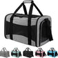 Carriers Soft-Sided Pet Carrier Case for Small Medium Cats Dogs Puppy Under 15 lbs,Airline Approved Cat Carrier with 4 Ventilated Windows (Medium,Grey&Black)