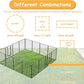 Dog Playpen, Outdoor Dog Fence, 16 Panels, 40" H Dog Pen for Medium/Small Dogs, Heavy Duty Metal Pet Fence with Gate, Portable Dog Fence for RV Camping and Yard (Black)